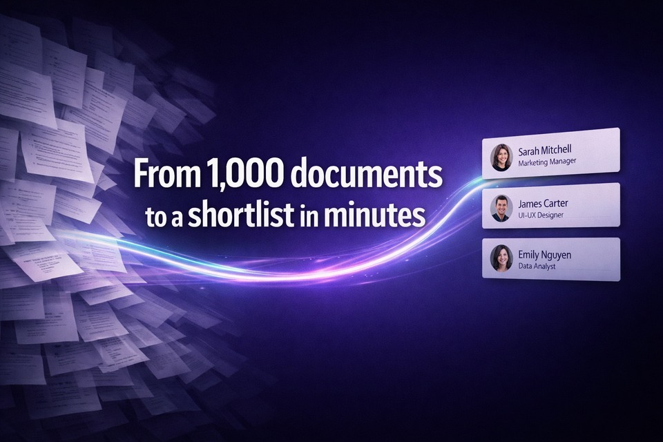 From 1,000 documents to a shortlist in minutes: A Simulation
